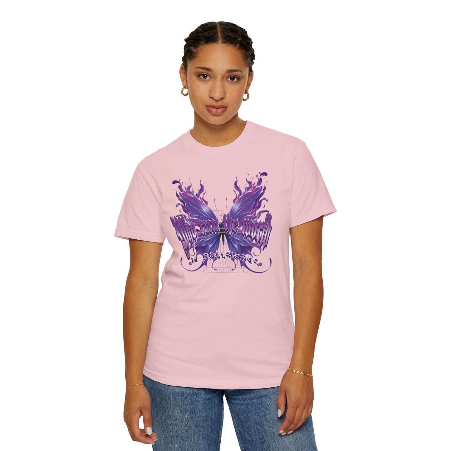 WHO RUNS THE WORLD – Butterfly Flame Streetwear Graphic Tee