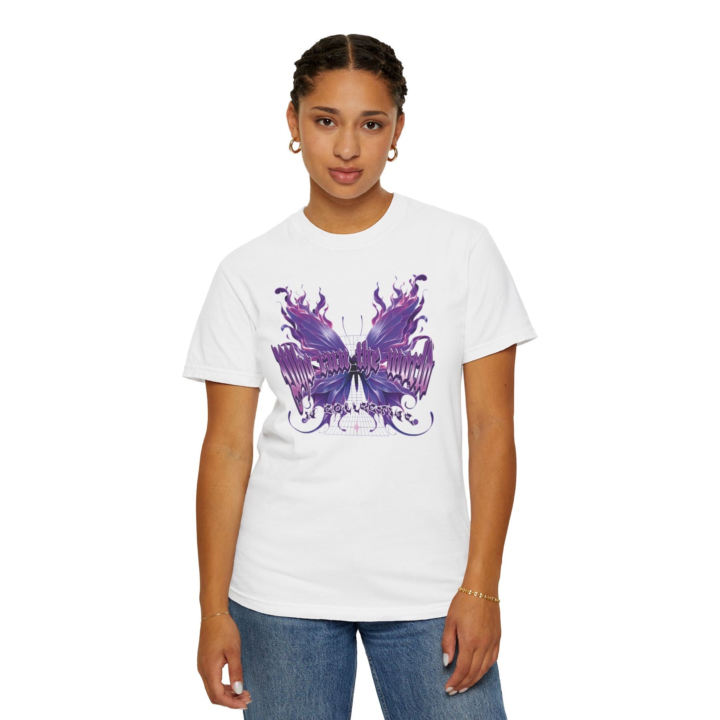 WHO RUNS THE WORLD – Butterfly Flame Streetwear Graphic Tee