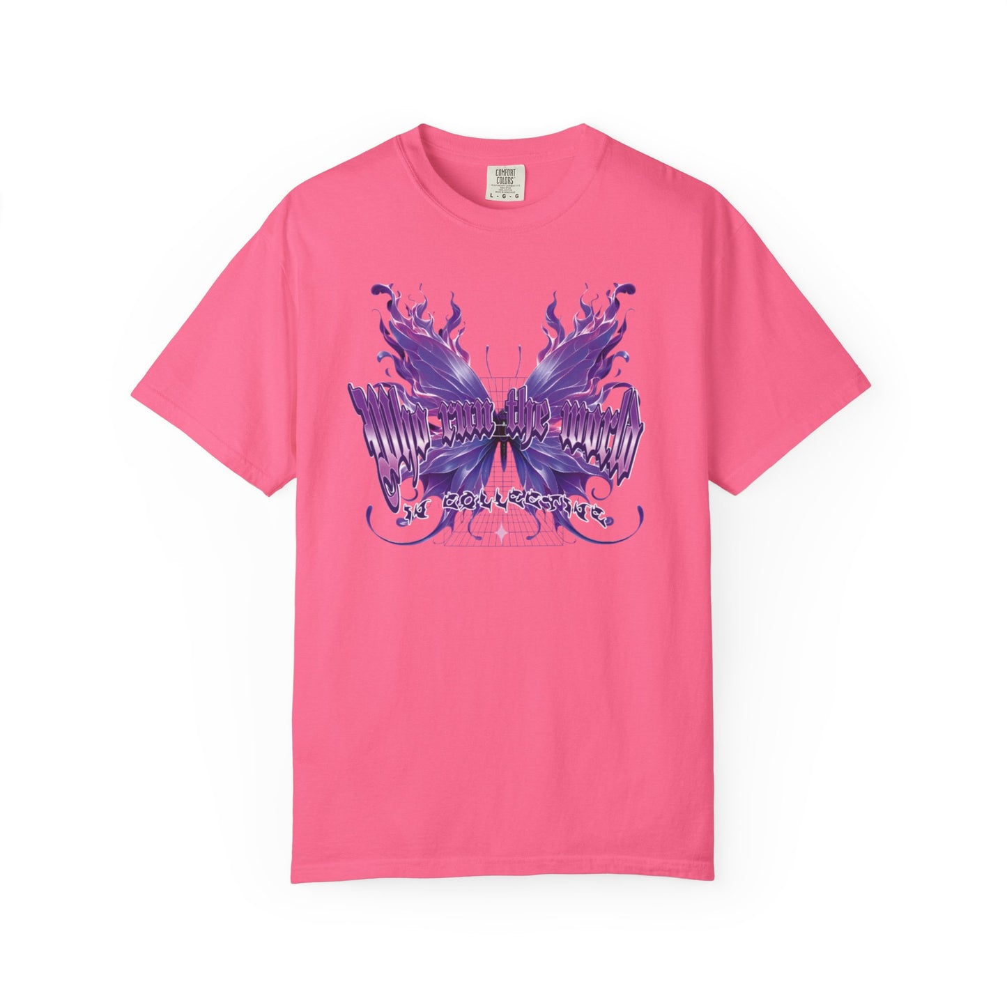 WHO RUNS THE WORLD – Butterfly Flame Streetwear Graphic Tee